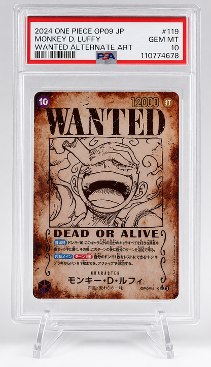 [PSA Graded 10] Monkey D. Luffy (Wanted Poster) {OP05-119[OP09]}