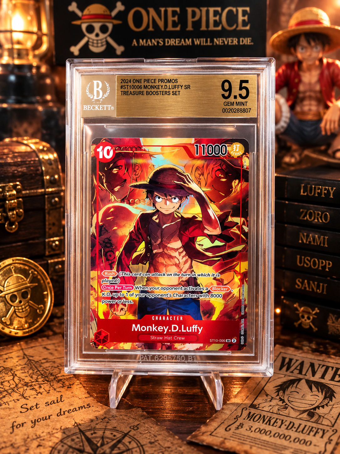BGS 9.5 Monkey D. Luffy ST10-006 certificate 0020288007