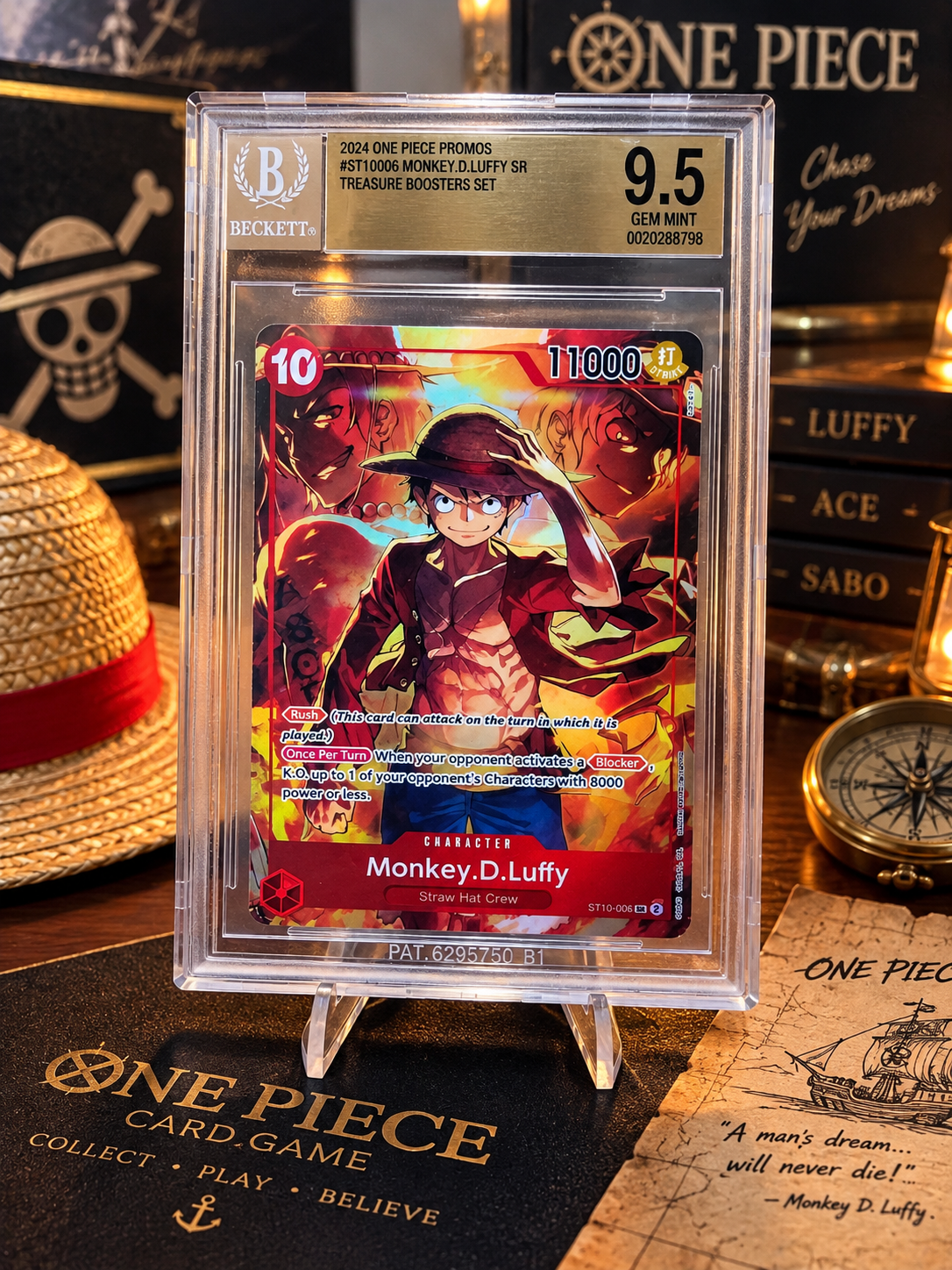 BGS 9.5 Monkey D. Luffy ST10-006 certificate 0020288798
